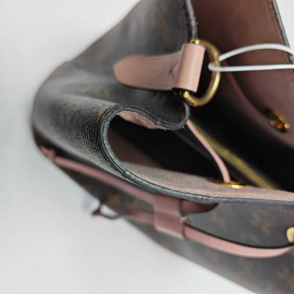 NÉONOÉ MM Monogram Coated Canvas Brown