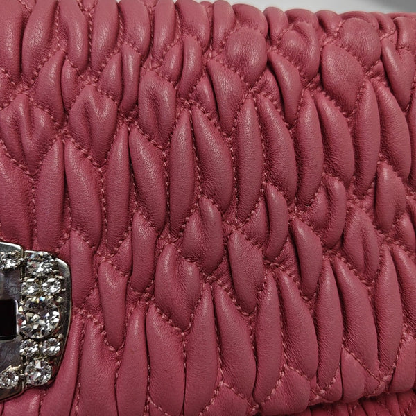 Crystal Quilted Lambskin Pink