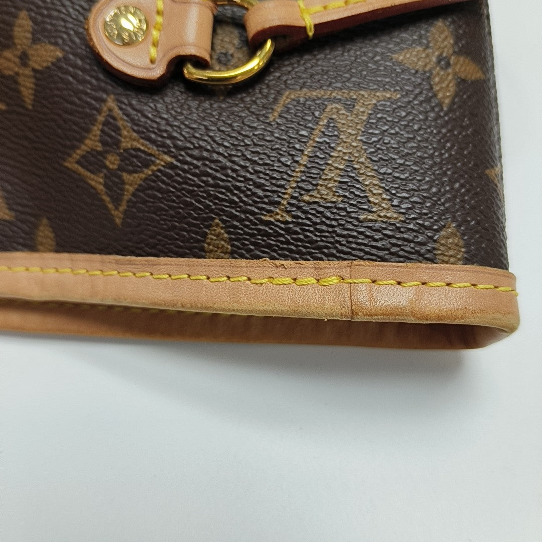 NEVERFULL MM Monogram Coated Canvas Brown