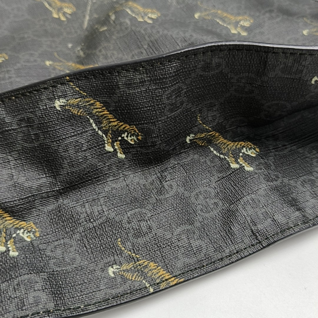 GG Supreme Monogram Coated Canvas Black