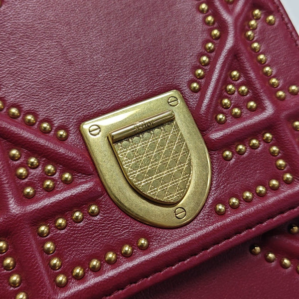 Diorama Cannage Calfskin Red