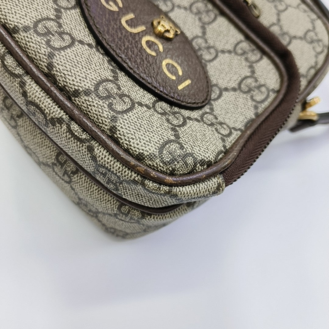Neo Vintage Mini Monogram Coated Canvas Brown