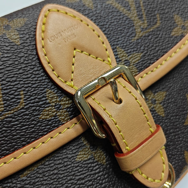 DIANE Nano Monogram Coated Canvas Brown