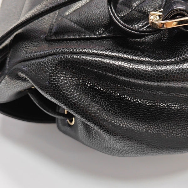 BUSINESS AFFINITY Quilted Grained Calfskin Black
