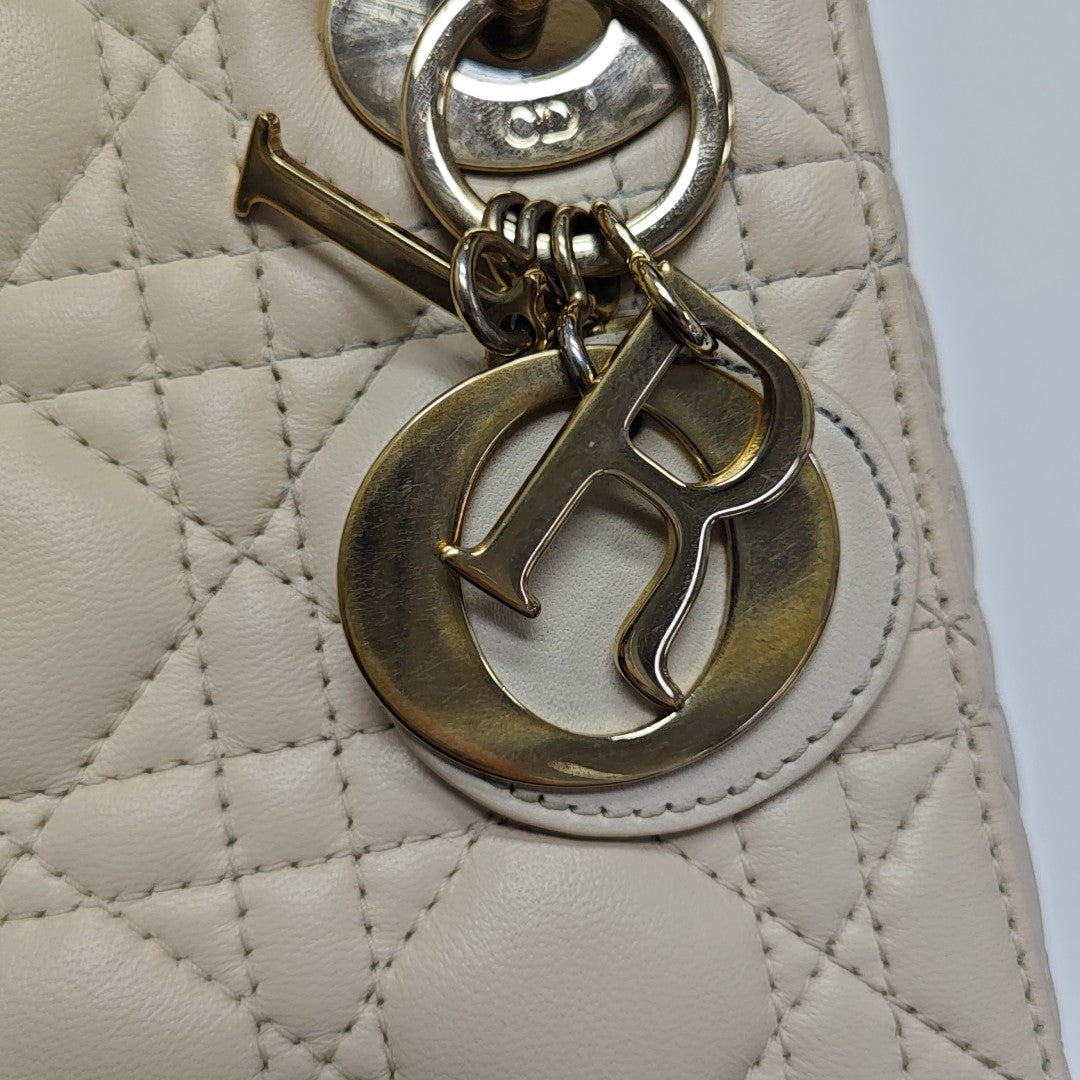 Lady Dior Mini Cannage Lambskin White