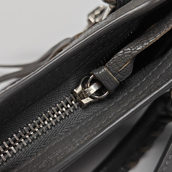 Classic Metallic Edge City Calfskin Gray