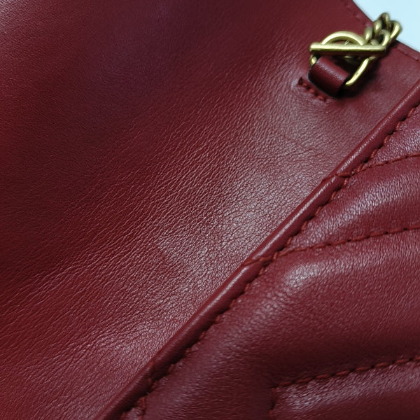 GG Marmont Mini Quilted Calfskin Red