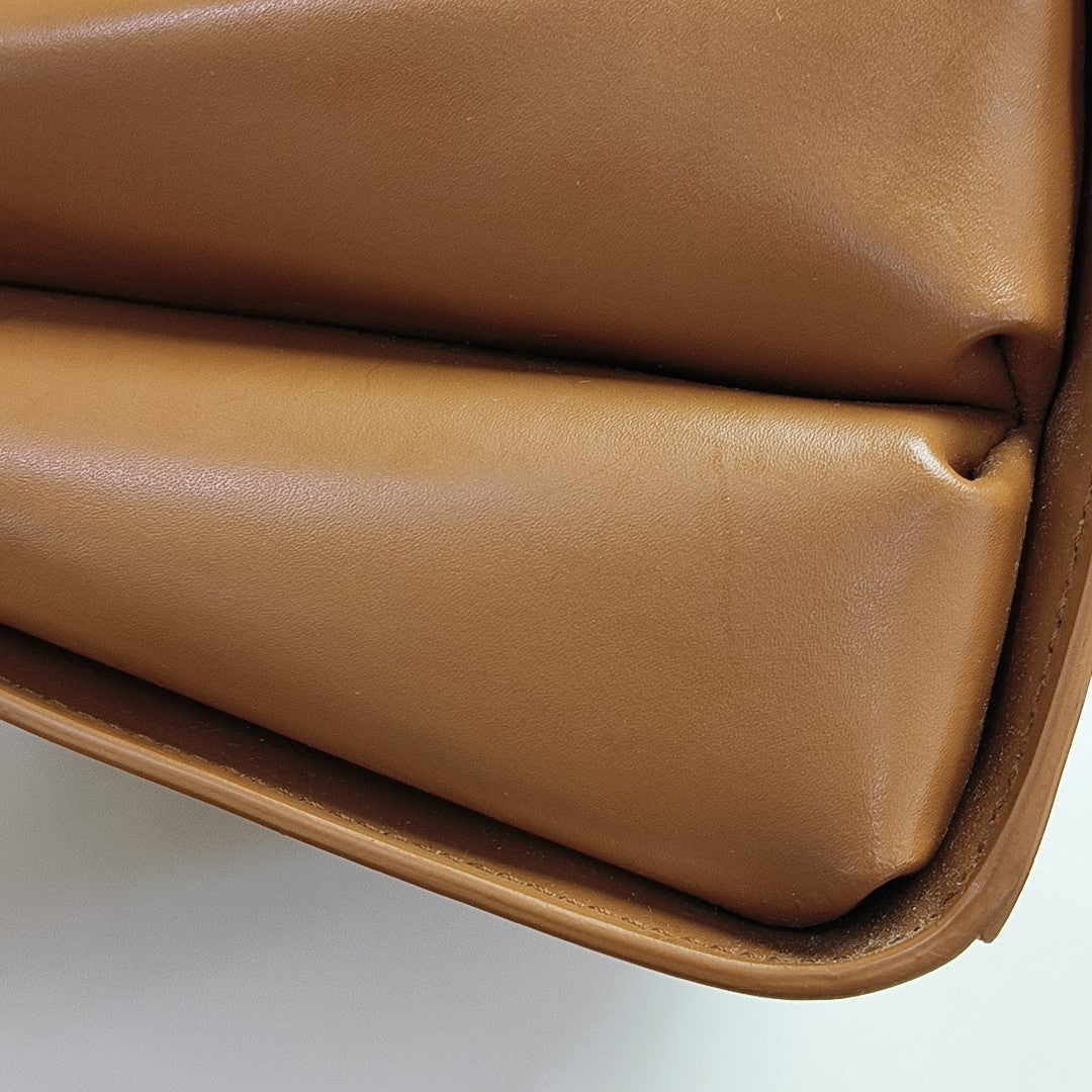 Calfskin Shoulder Bag Brown