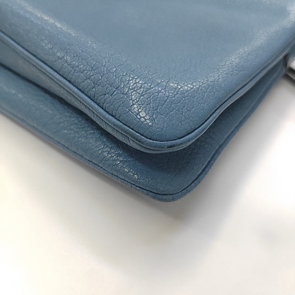 Calfskin Shoulder Bag Blue