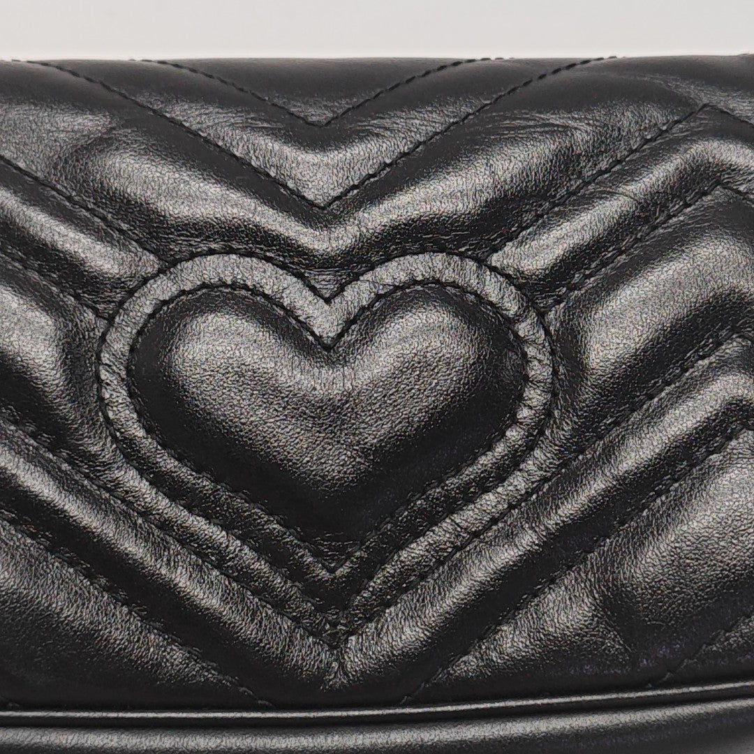 GG Marmont Mini Quilted Calfskin Black