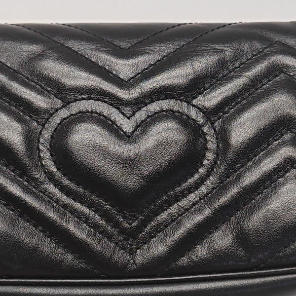 GG Marmont Mini Quilted Calfskin Black