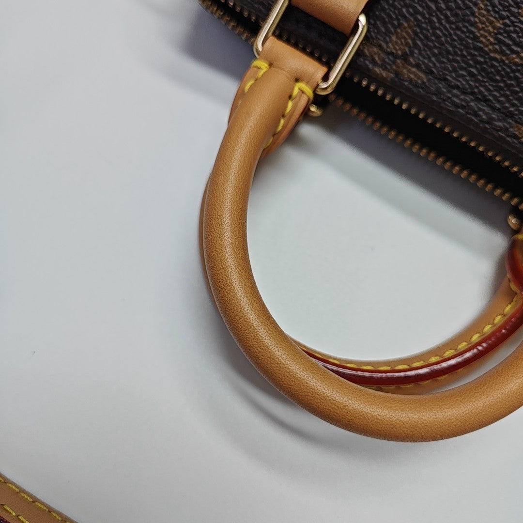 SPEEDY Nano Monogram Coated Canvas Brown