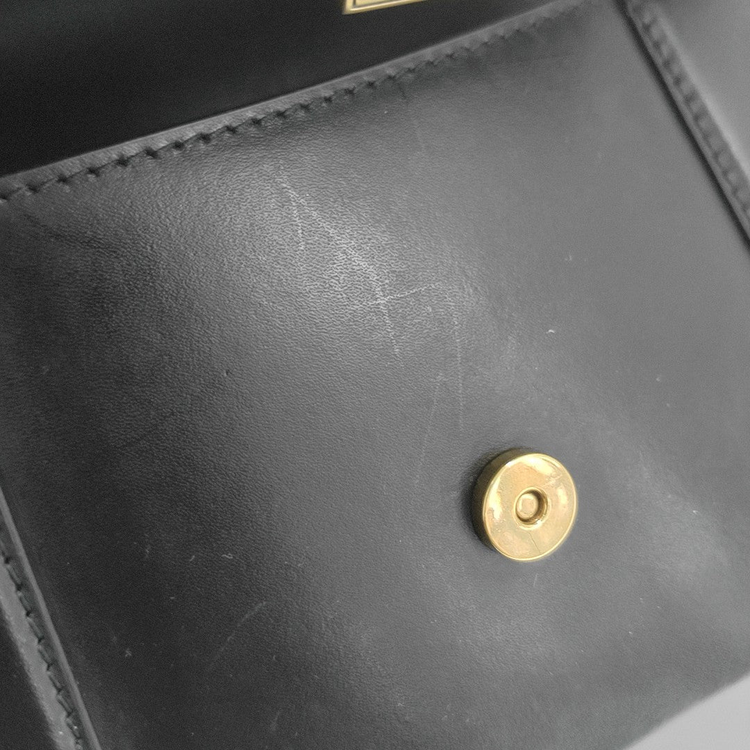 Hourglass S Calfskin Black
