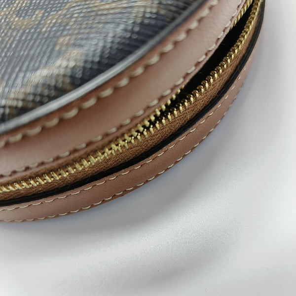TRIOMPHE ROUND Mini Coated Canvas Brown