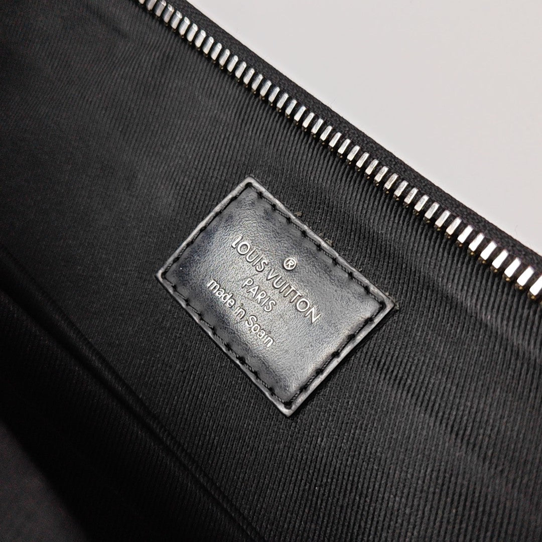 Damier Graphite Coated Canvas Crossbody Bag Gray