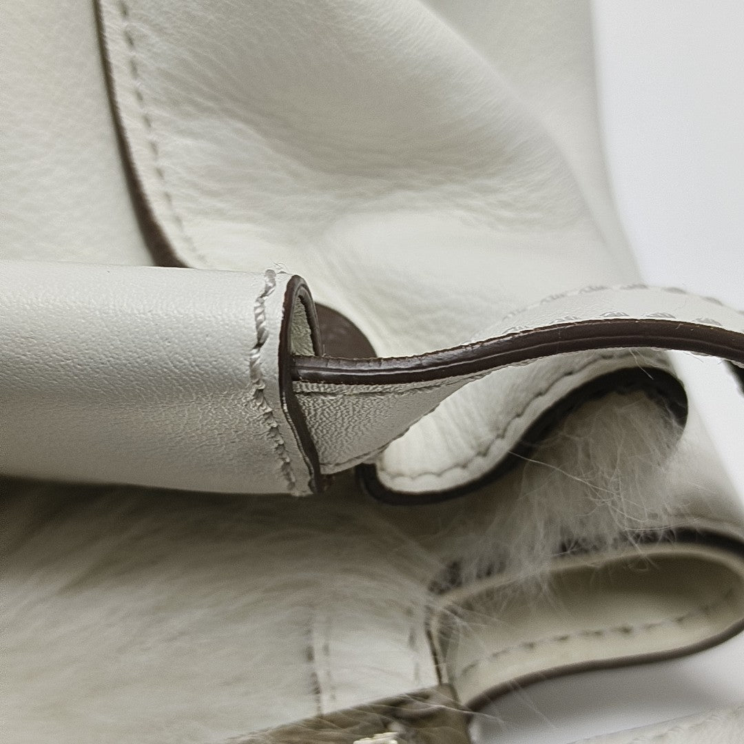 Peekaboo Large Calfskin White