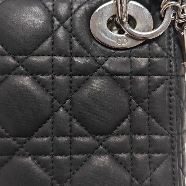 Lady Dior Mini Quilted Calfskin Black