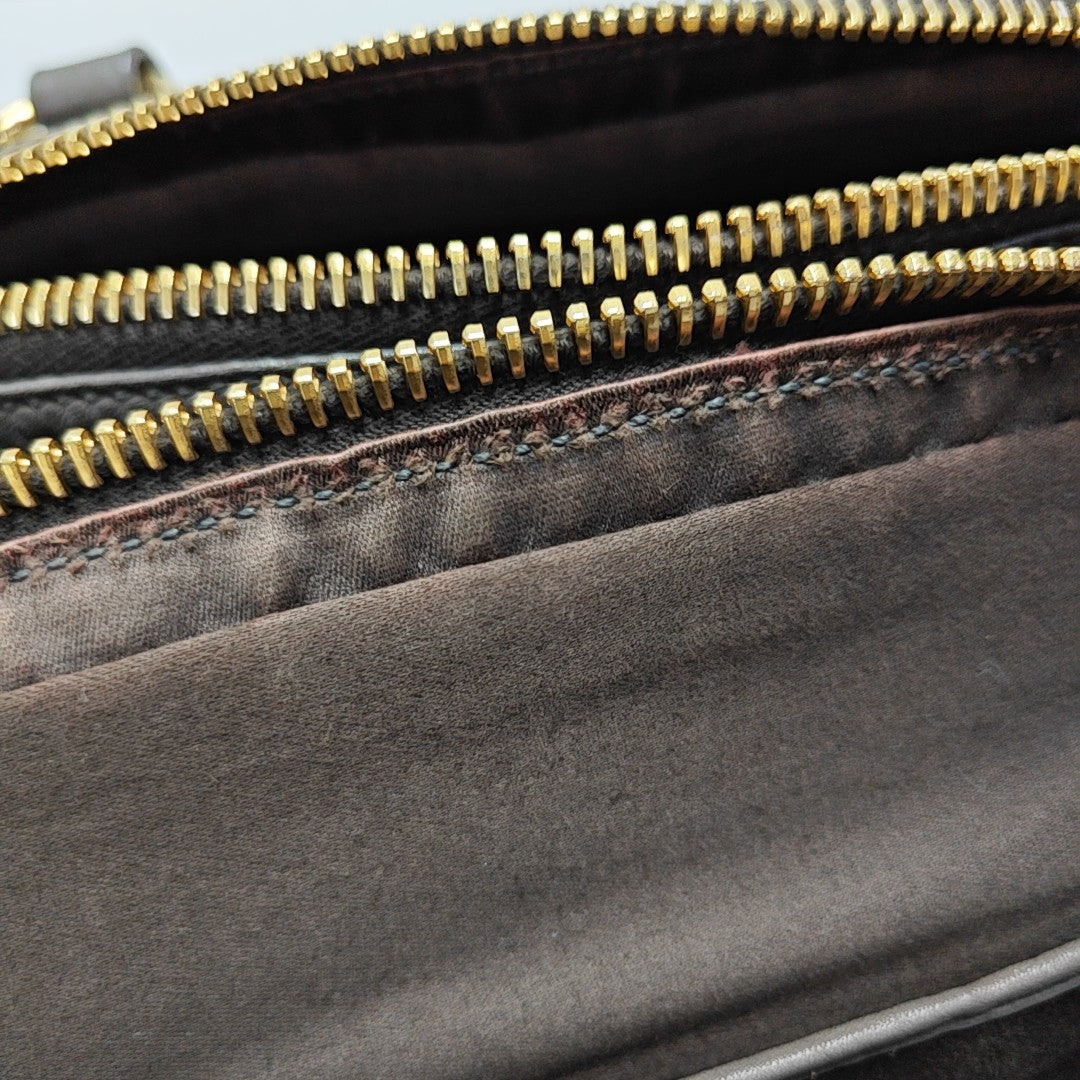 Calfskin Shoulder Bag Gray