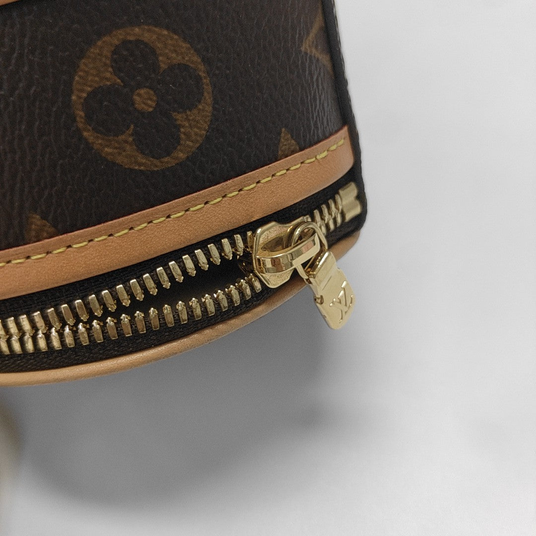 BOITE CHAPEAU Mini Monogram Coated Canvas Brown
