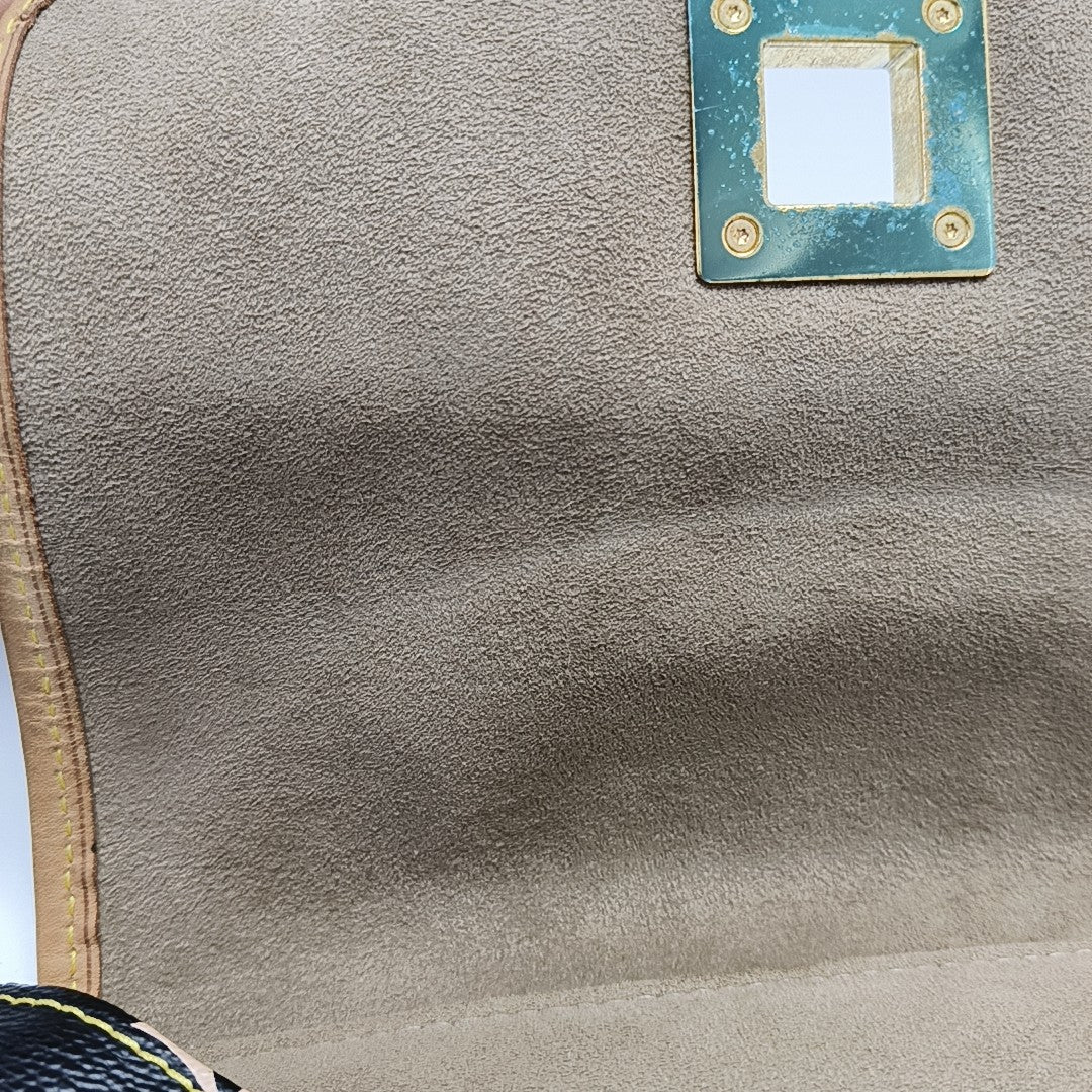 ANNIE Monogram Coated Canvas Black