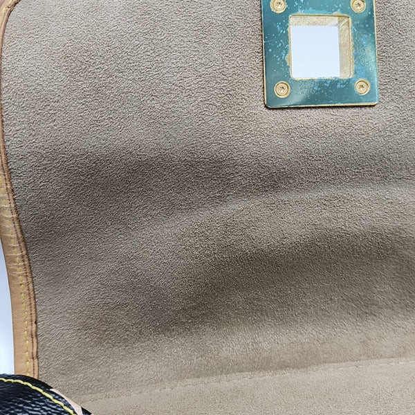 ANNIE Monogram Coated Canvas Black