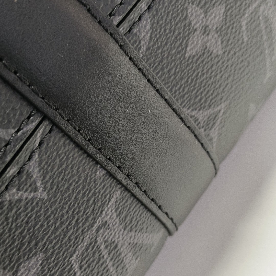 KEEPALL Monogram Coated Canvas Black