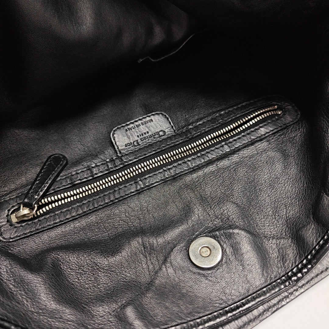 Calfskin Top Handle Bag Black