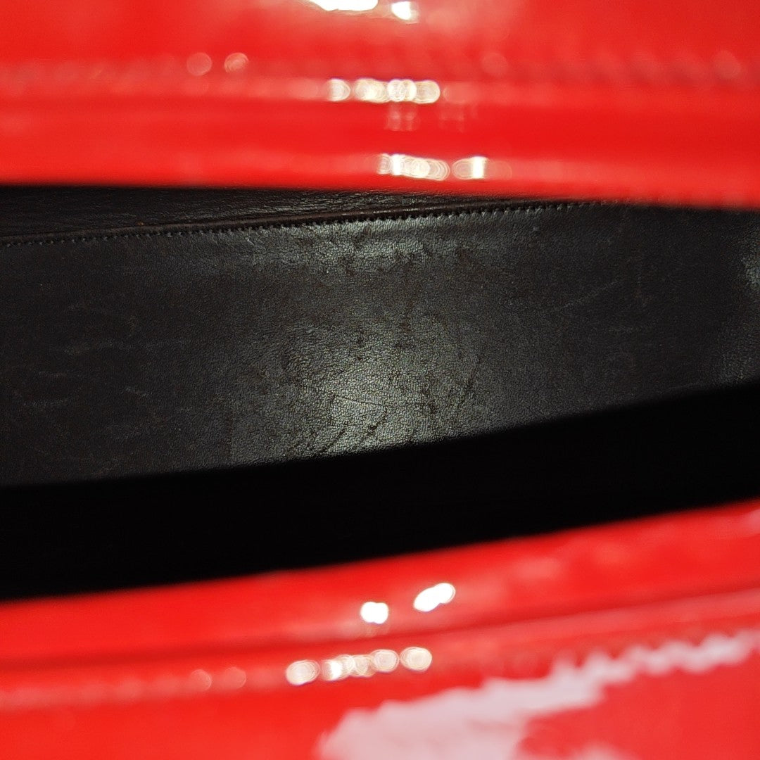 Lady Dior Medium Patent Leather Red