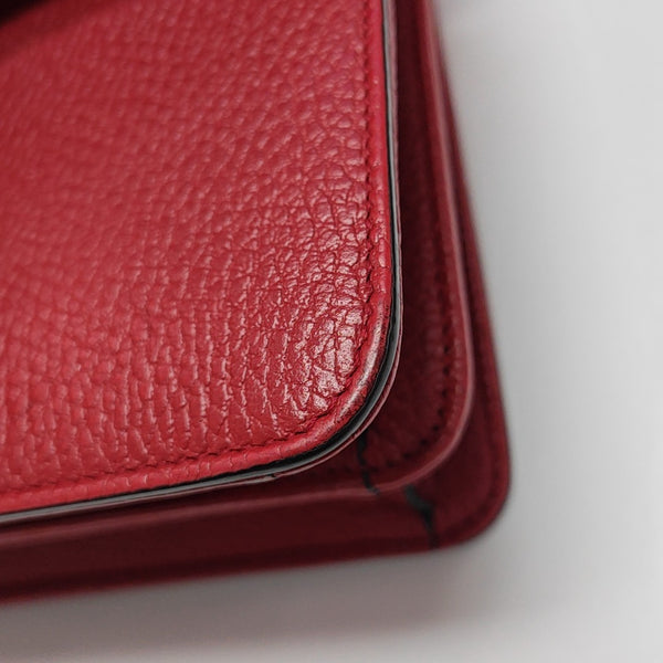 Interlocking G Small Calfskin Red