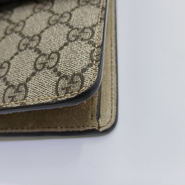 Dionysus Mini Monogram Coated Canvas Beige