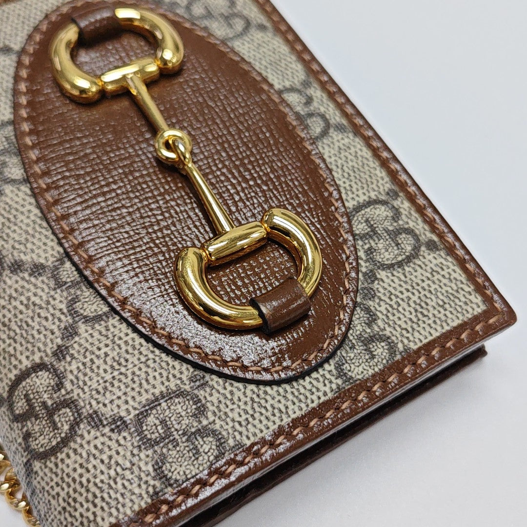 Horsebit 1955 Mini Monogram Coated Canvas Beige