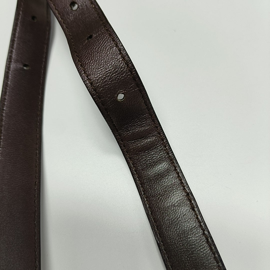Lambskin Shoulder Bag Brown