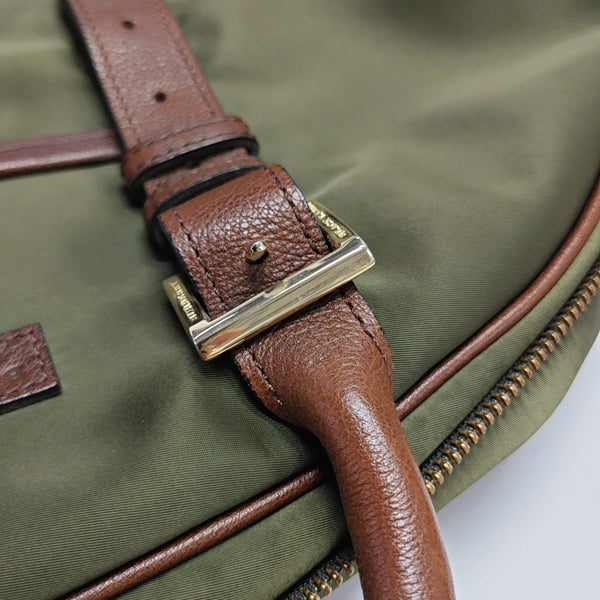 Nylon Top Handle Bag Green