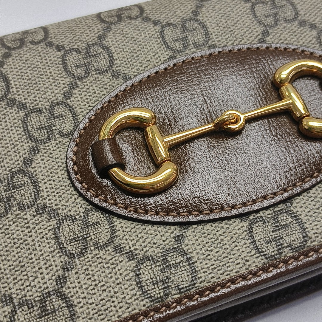 Horsebit 1955 WOC Monogram Coated Canvas Beige