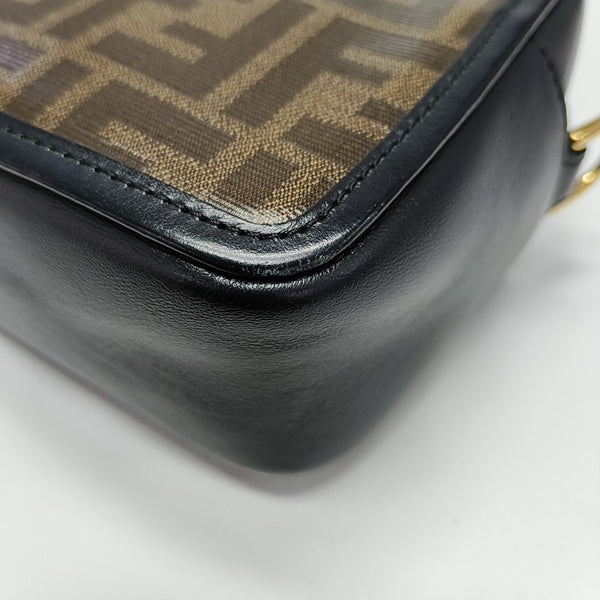 Coated Canvas Shoulder Bag Mini Brown