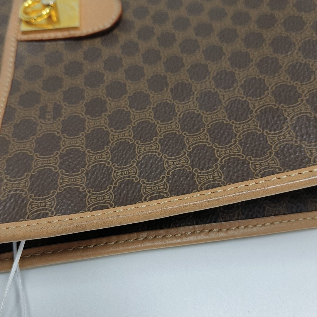 MACADAM CLUTCHES Coated Canvas Brown
