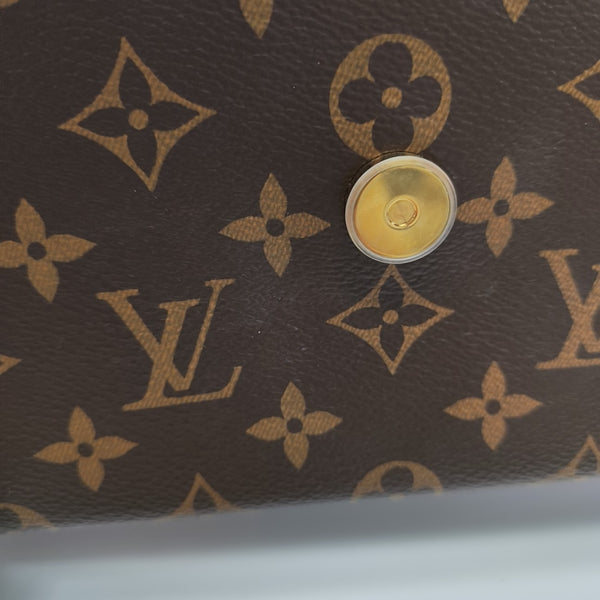 LOCKY BB Monogram Coated Canvas Brown