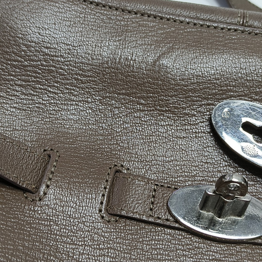 Calfskin Shoulder Bag Brown