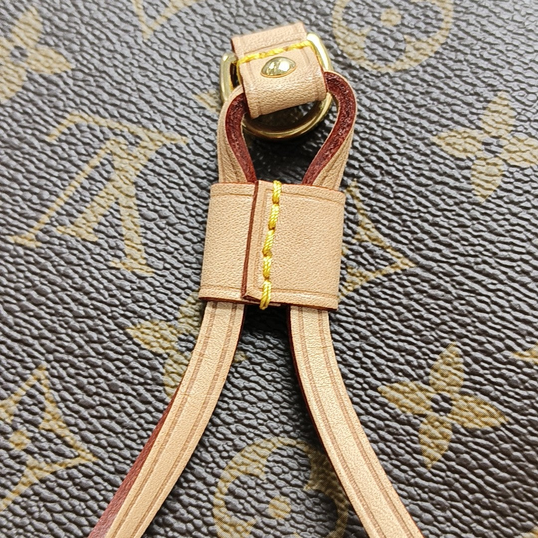 NEVERFULL MM Monogram Coated Canvas Brown