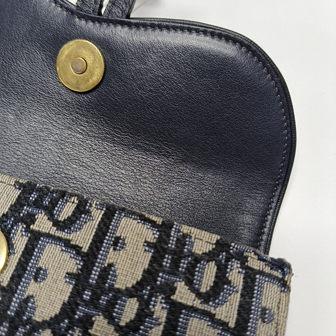 Saddle Mini Oblique Canvas Blue