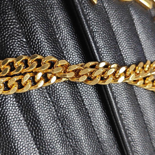 MONOGRAM Medium Chevron Calfskin Black