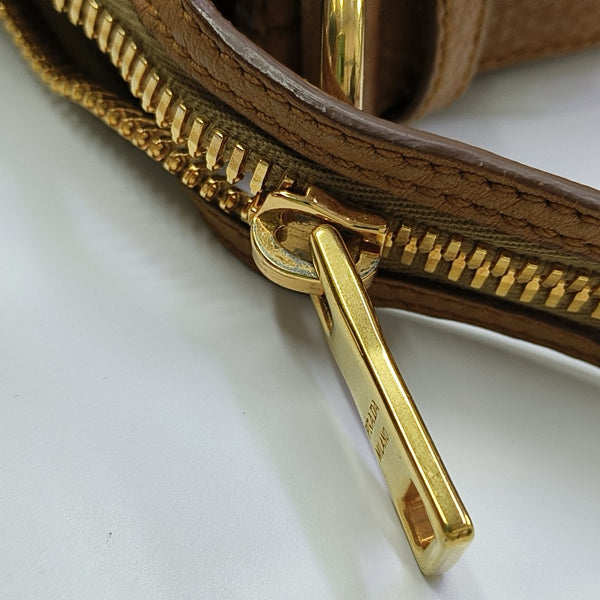 Calfskin Shoulder Bag Brown