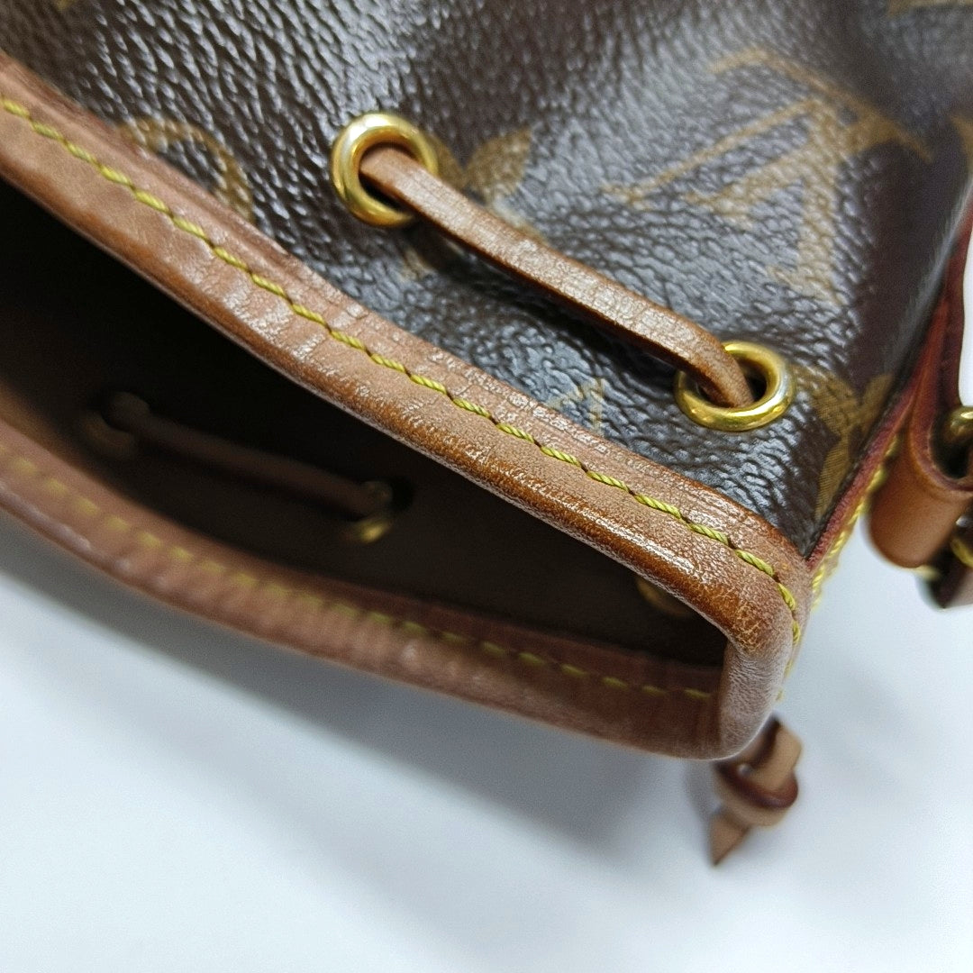 NÉONOÉ Nano Monogram Coated Canvas Brown