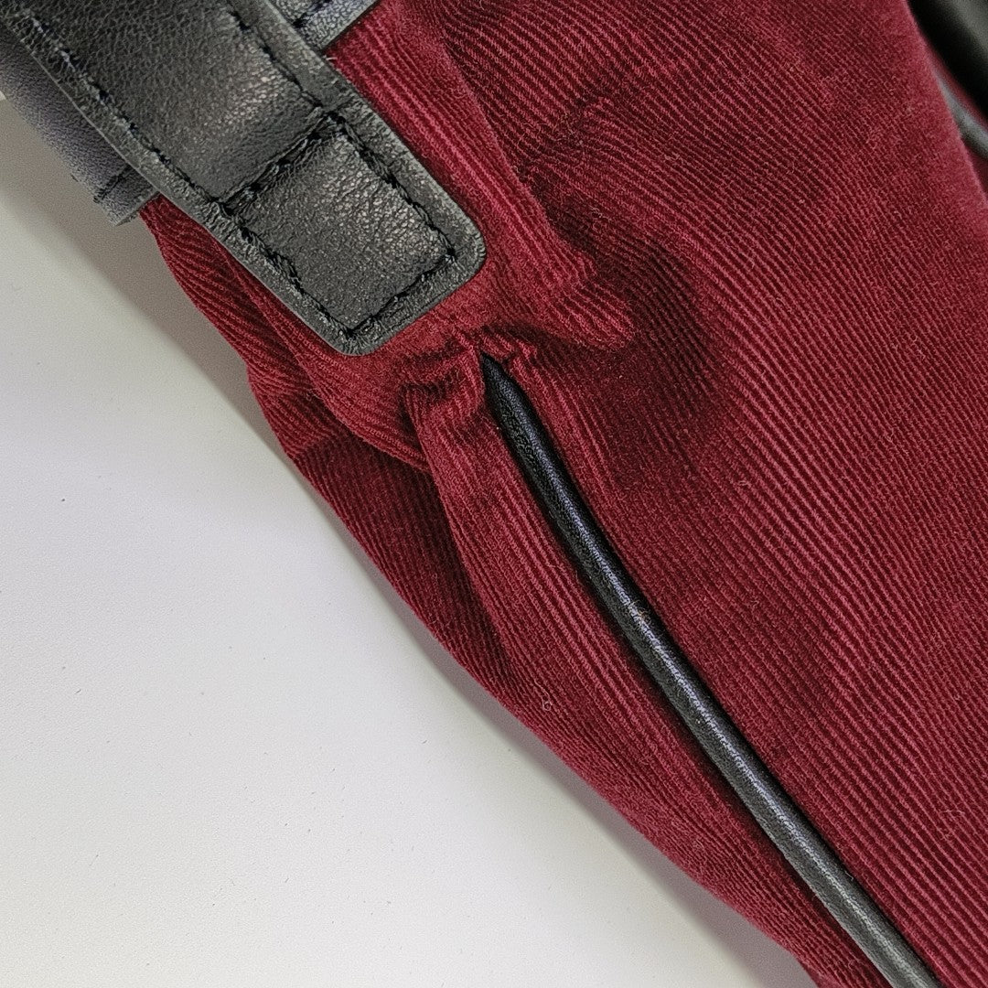 Fabric Shoulder Bag Red