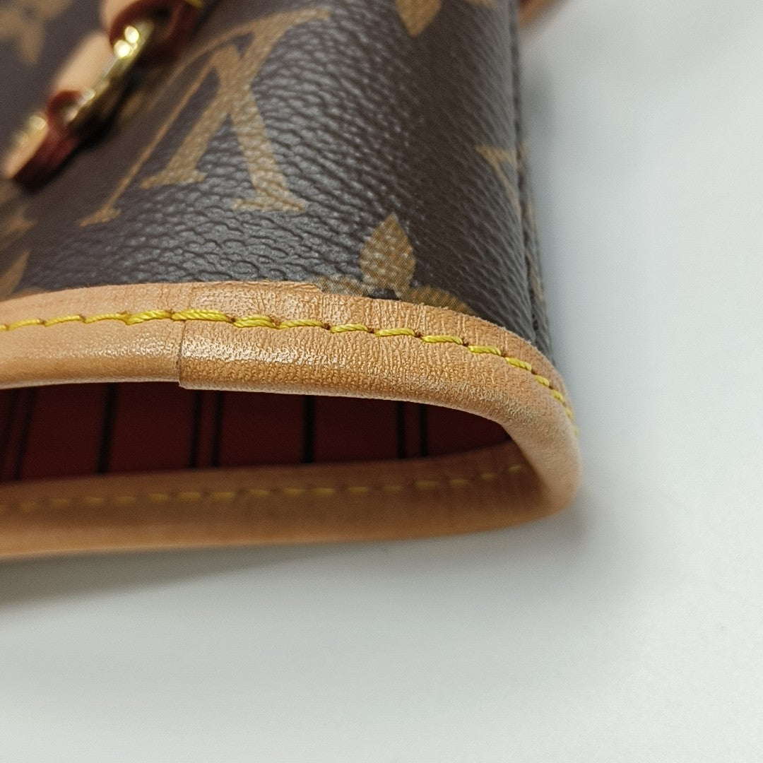 NEVERFULL MM Monogram Coated Canvas Brown