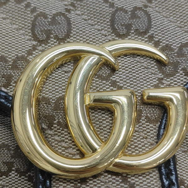 GG Marmont Medium Quilted Canvas Brown