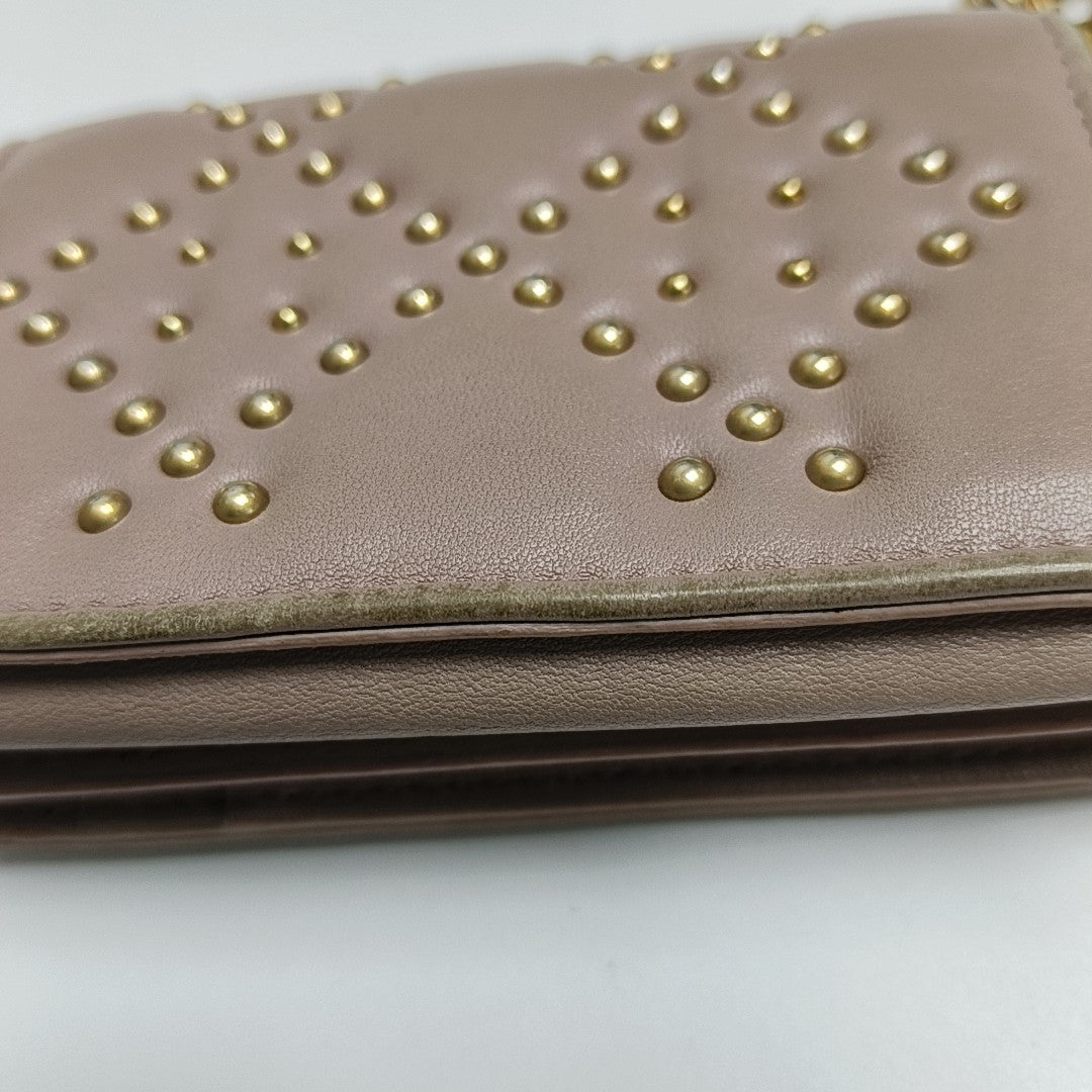 Calfskin Card Holder Pink