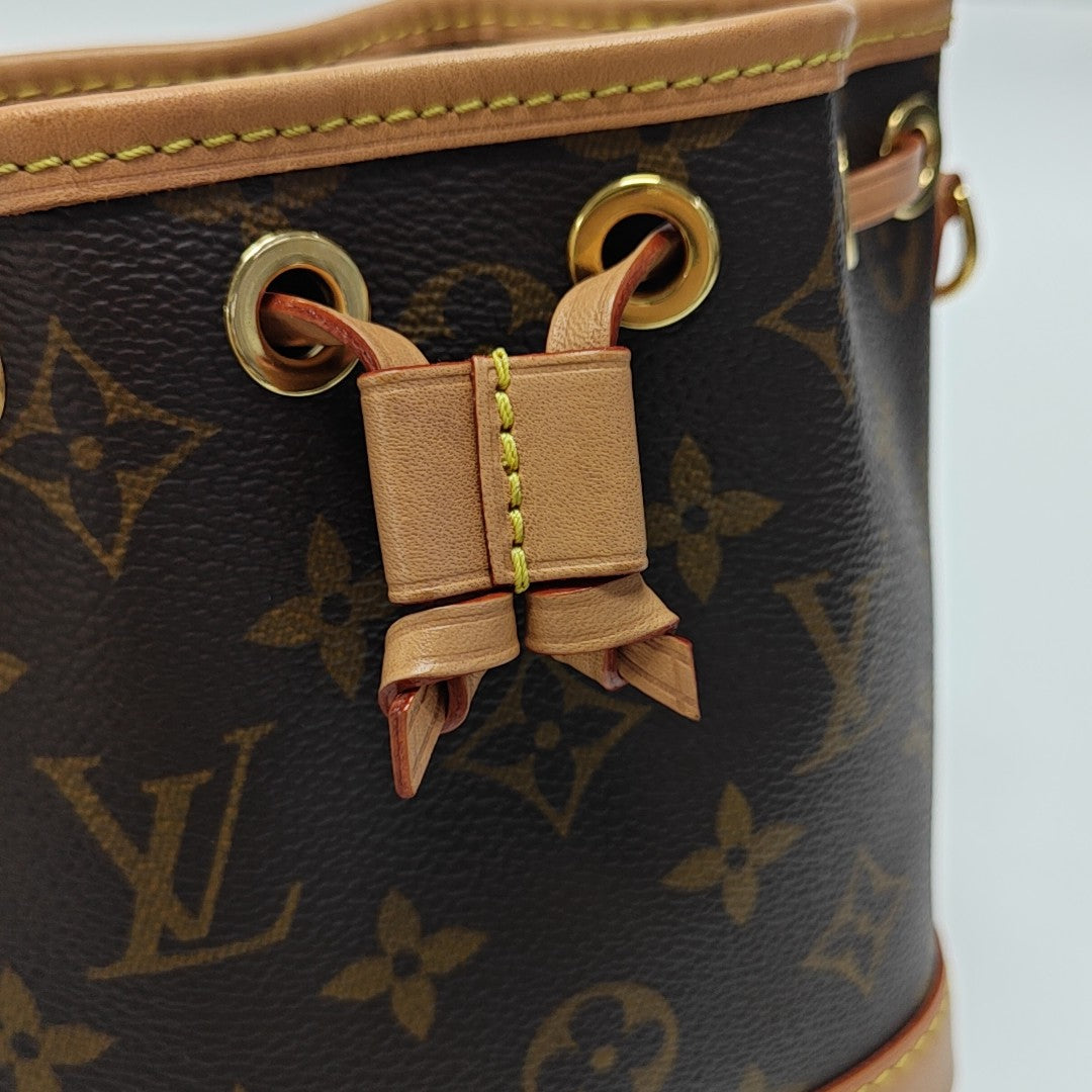 NOÉ Nano Monogram Coated Canvas Brown