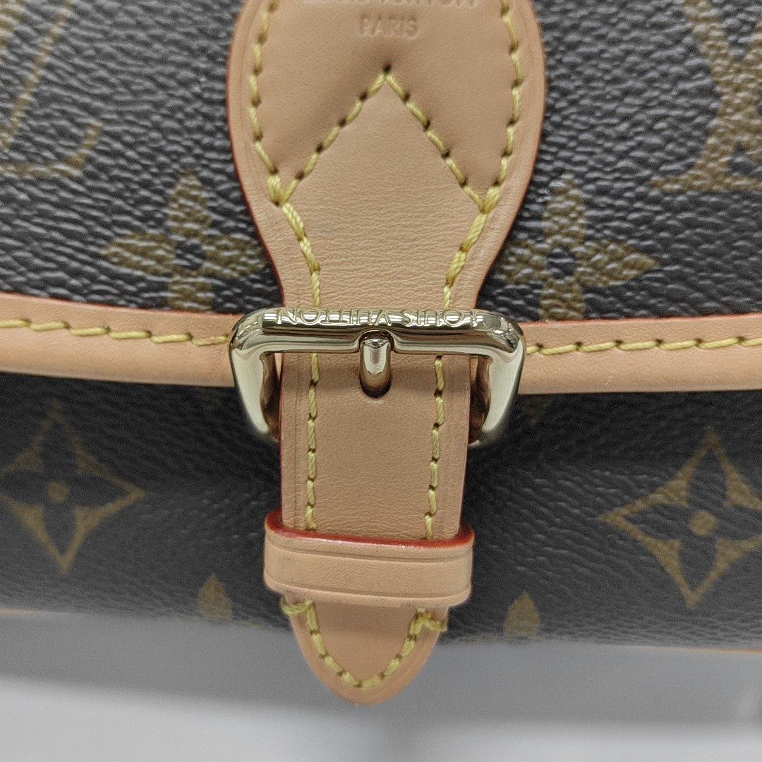 DIANE Nano Monogram Coated Canvas Brown