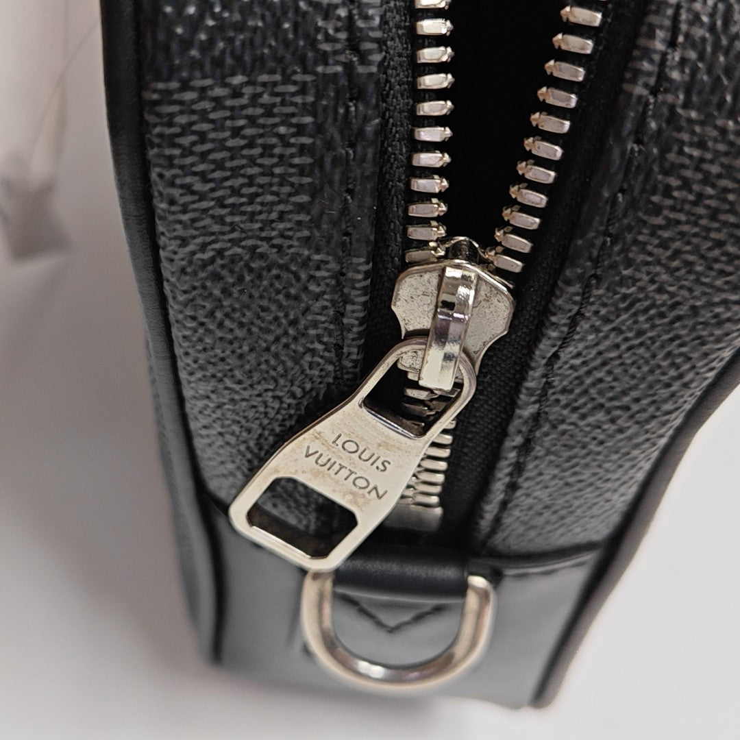 ALPHA Damier Graphite Coated Canvas Gray